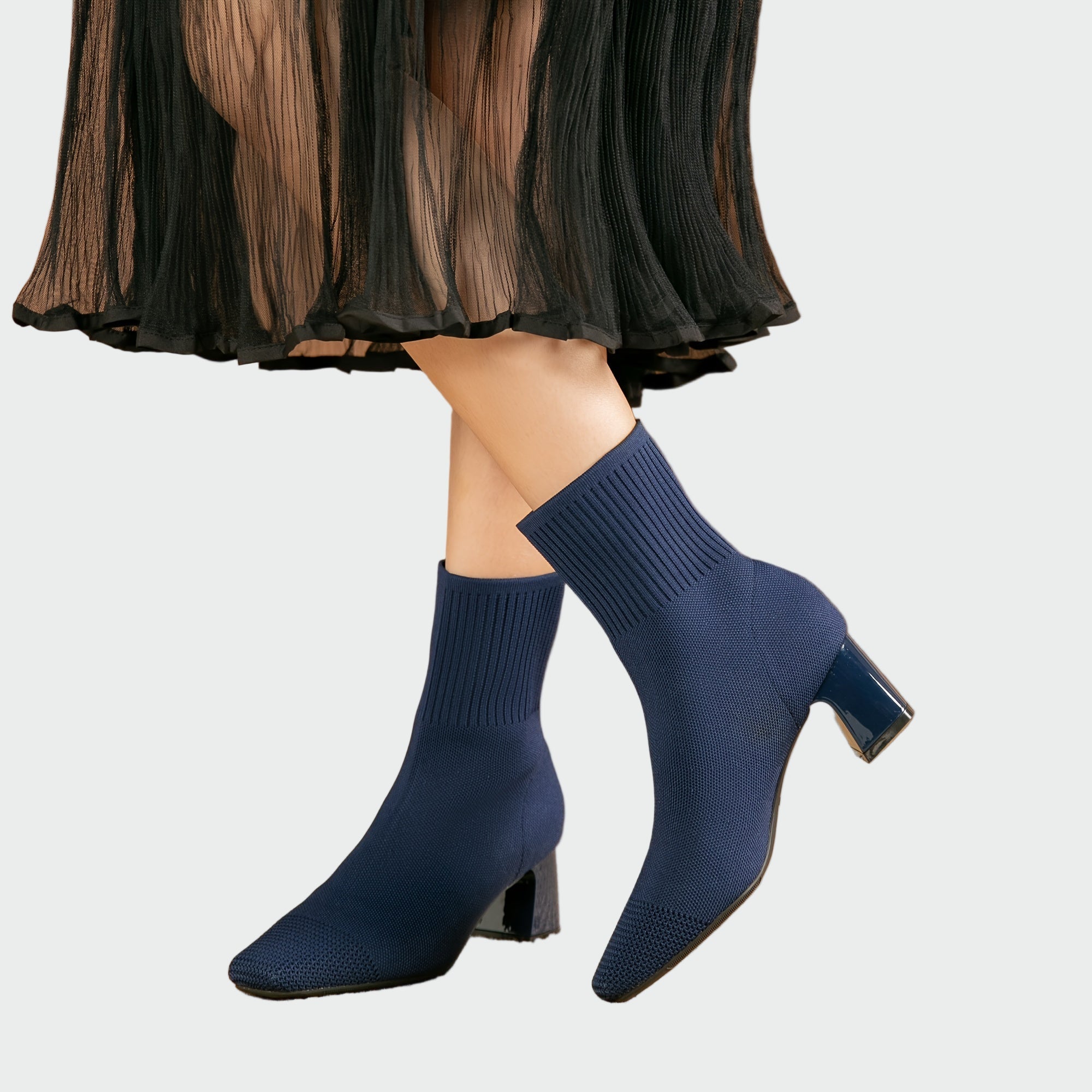 AuraBarcelona™ Alejandra | Botas Ortopédicas Tricotadas En Tono Beige Suave