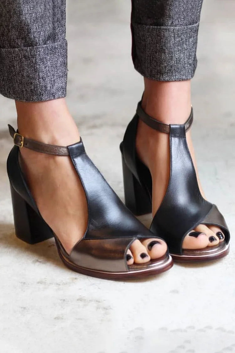 AuraBarcelona™ SANDALIAS ELEGANTES CON TACÓN BAJO