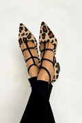 AuraBarcelona™ BALLERINAS ANIMAL PRINT CON CINTURONES