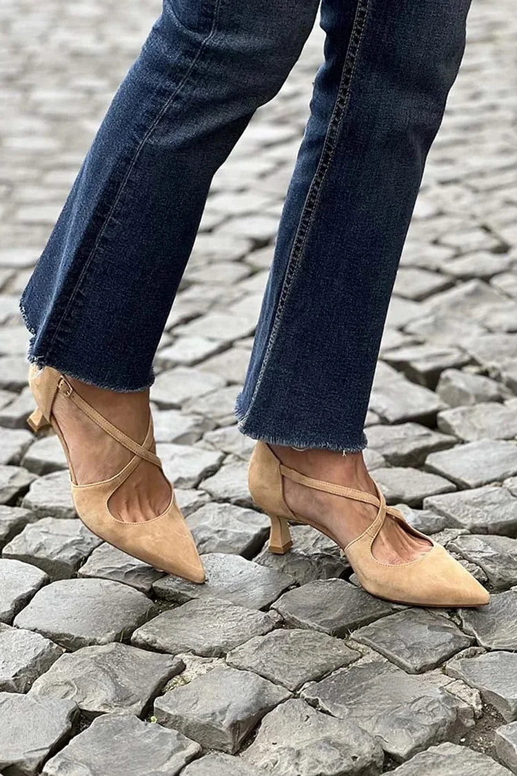 AuraBarcelona™ TACONES PUNTA CRUZADOS