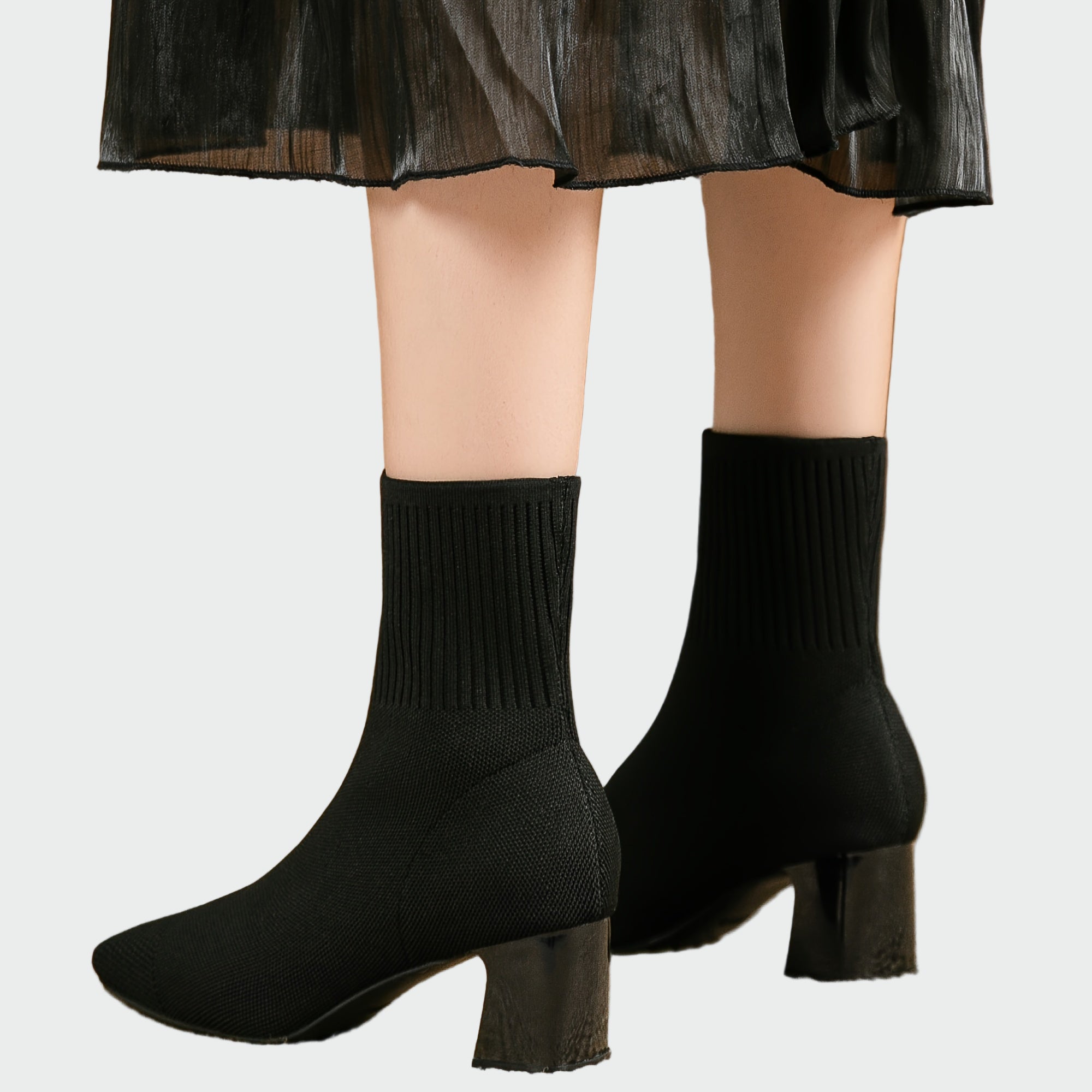 AuraBarcelona™ Alejandra | Botas Ortopédicas Tricotadas En Tono Beige Suave