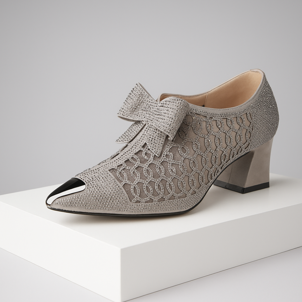 AuraBarcelona™ Zapatos de Tacón Vivienne con Lazo