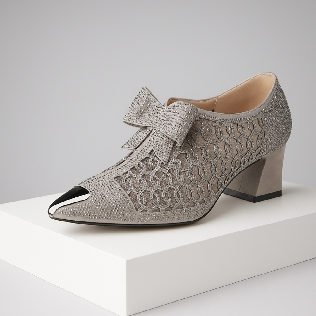 AuraBarcelona™ Zapatos de Tacón Vivienne con Lazo