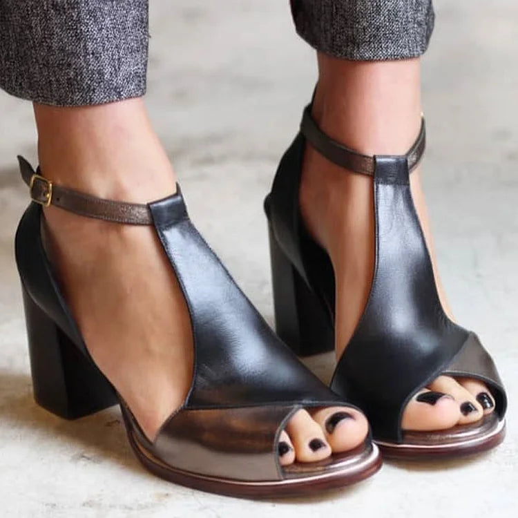 AuraBarcelona™ SANDALIAS ELEGANTES CON TACÓN BAJO
