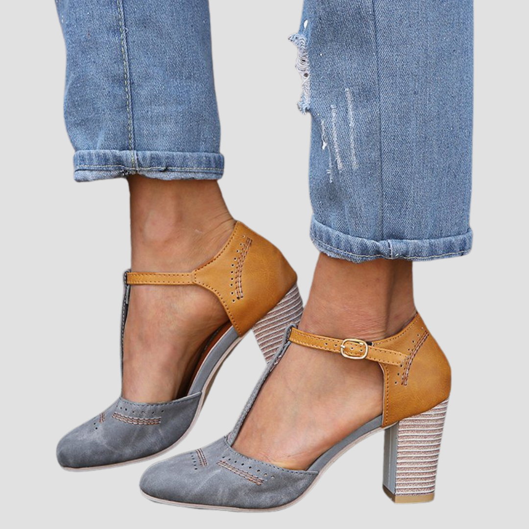 AuraBarcelona™ Nadia | Tacones Ortopédicos Vintage