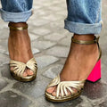 SANDALIAS TACÓN CONTRASTE