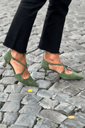 AuraBarcelona™ DECOLLETE SLINGBACK CON CINTURÓN DELGADO