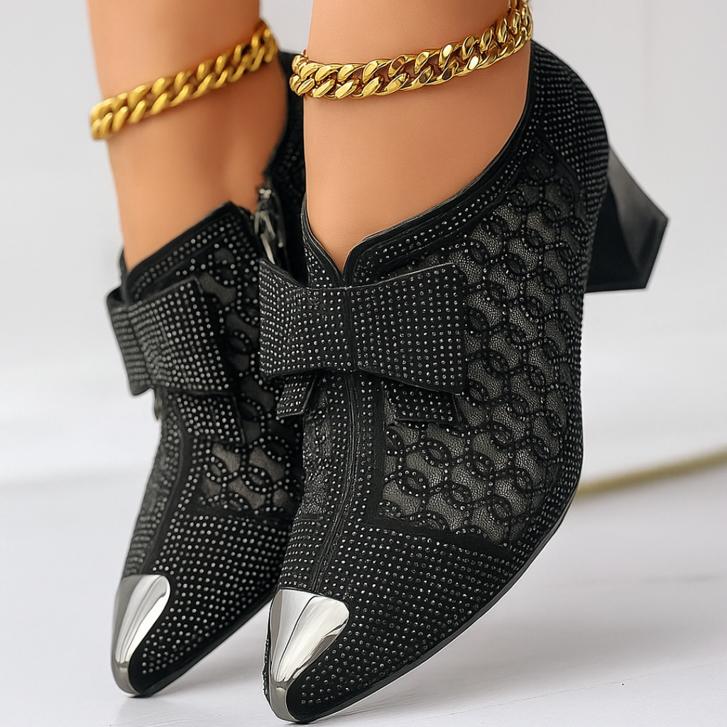AuraBarcelona™ Zapatos de Tacón Vivienne con Lazo