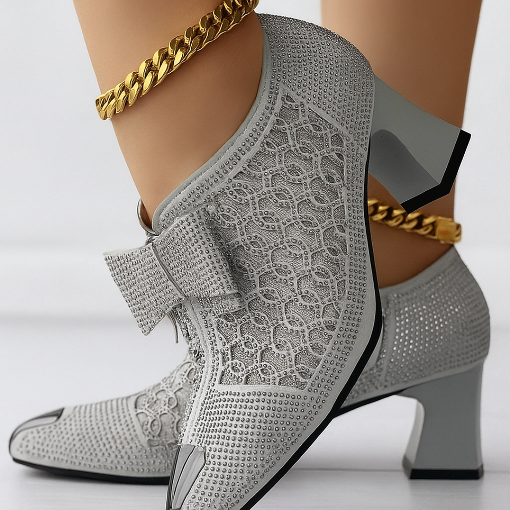 AuraBarcelona™ Zapatos de Tacón Vivienne con Lazo
