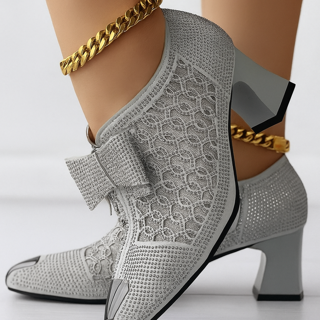 AuraBarcelona™ Zapatos de Tacón Vivienne con Lazo