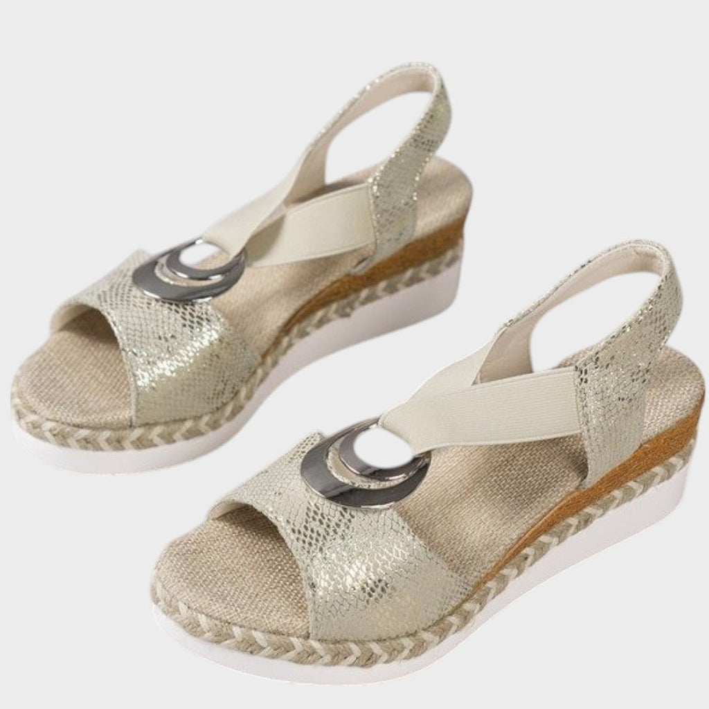 AuraBarcelona™ Emma | Sandalias ortopédicas con tacón de cuña