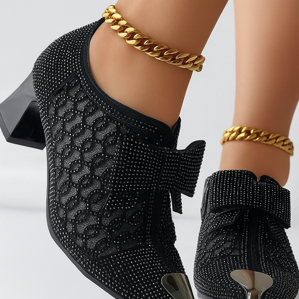 AuraBarcelona™ Zapatos de Tacón Vivienne con Lazo