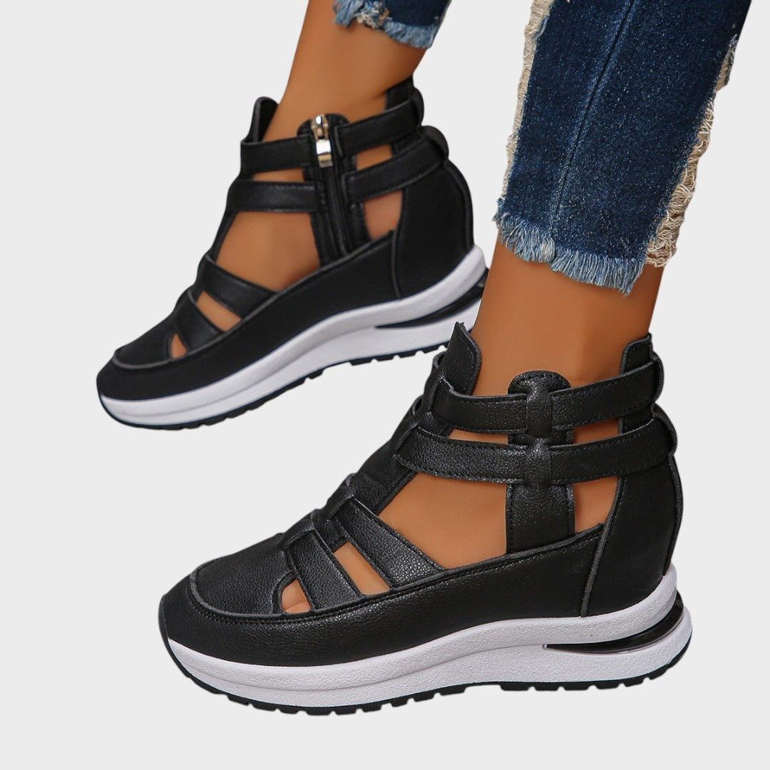 AuraBarcelona™ Isabel | Elegantes Sandalias Con Cremallera Lateral