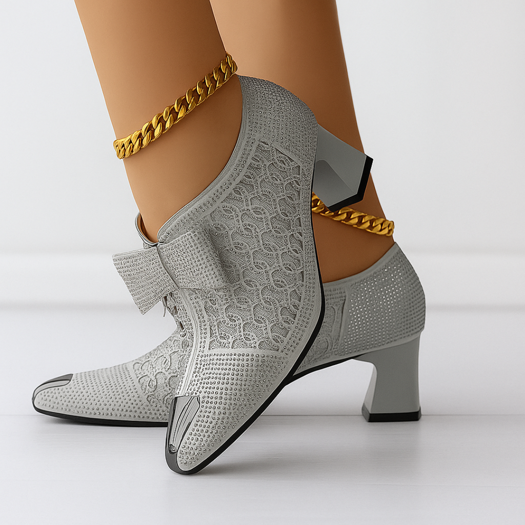AuraBarcelona™ Zapatos de Tacón Vivienne con Lazo