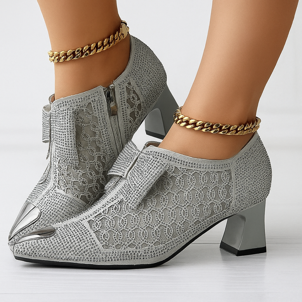 AuraBarcelona™ Zapatos de Tacón Vivienne con Lazo