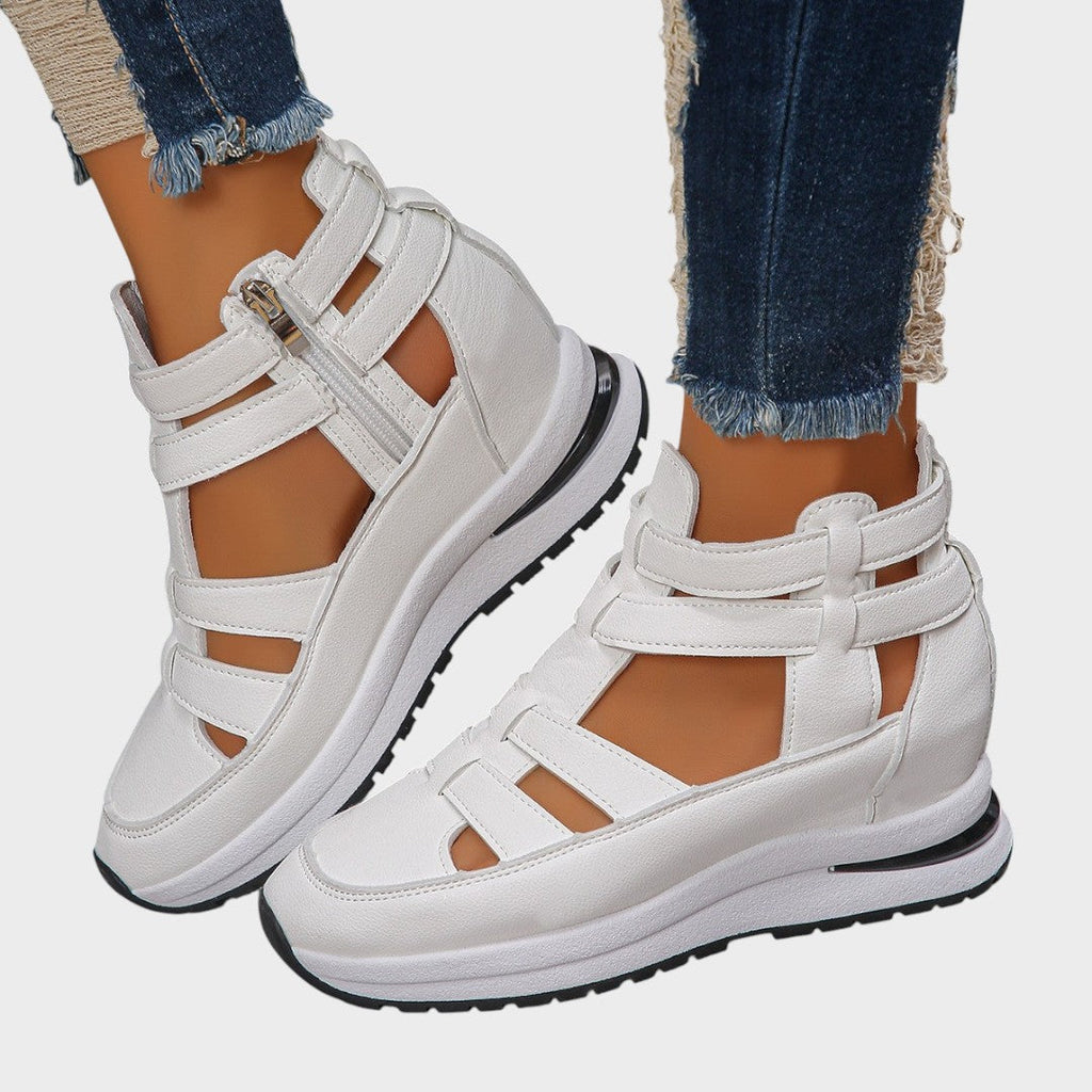 AuraBarcelona™ Isabel | Elegantes Sandalias Con Cremallera Lateral