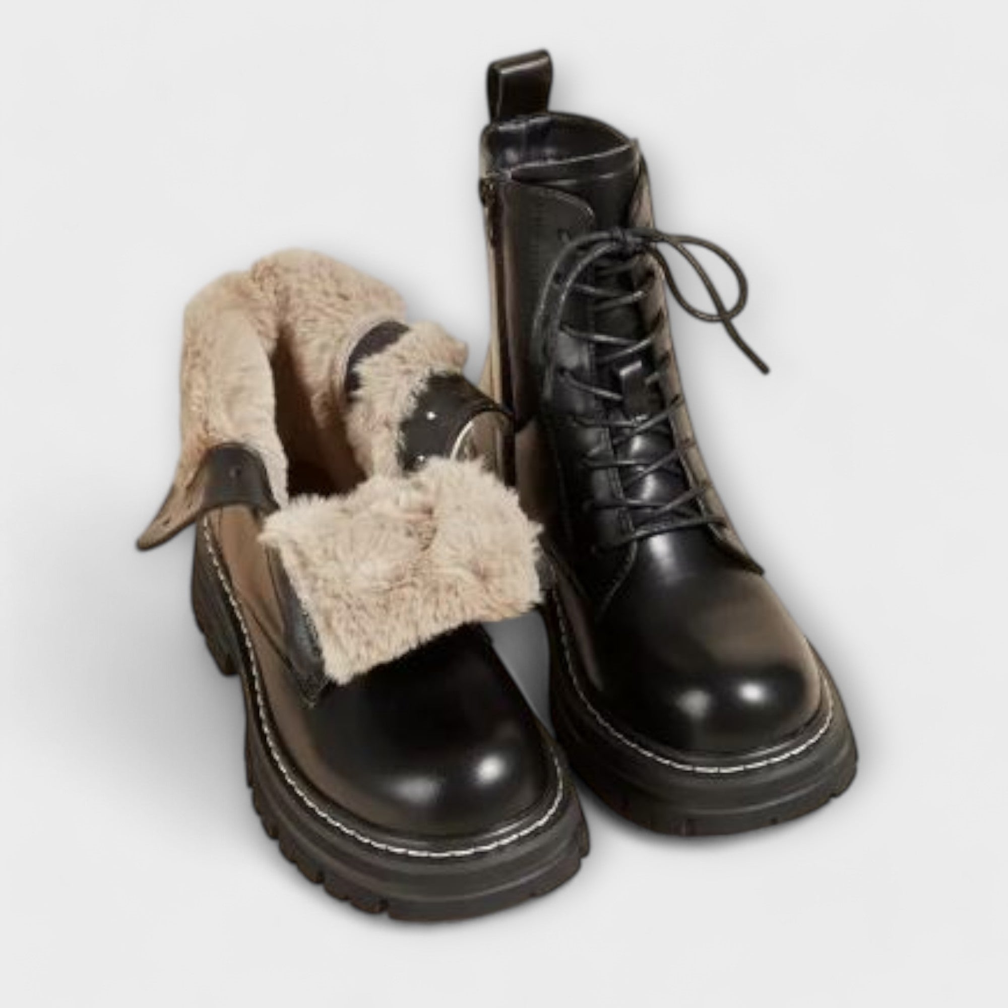 AuraBarcelona™ Lourdes | Botas de Cuero Cálidas Modernas y Duraderas