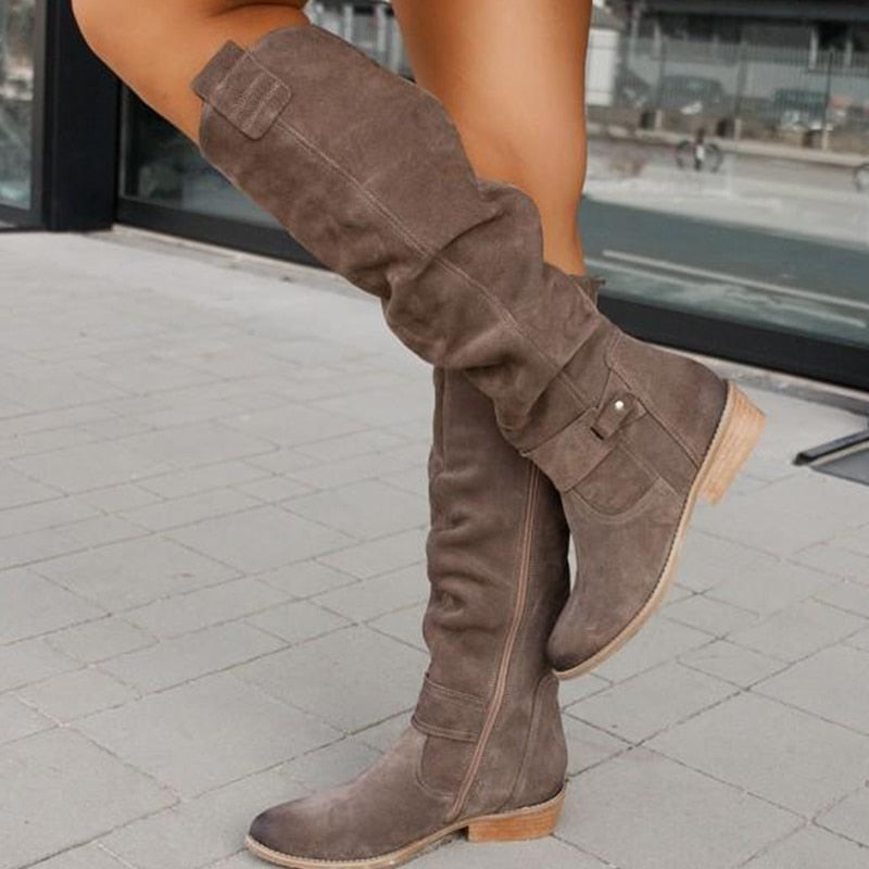 AuraBarcelona™ Lina | Botas de ante cómodas y cálidas para mujeres