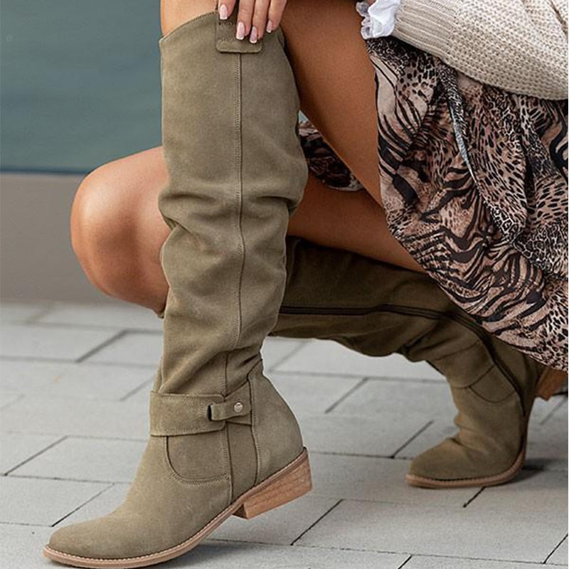 AuraBarcelona™ Lina | Botas de ante cómodas y cálidas para mujeres