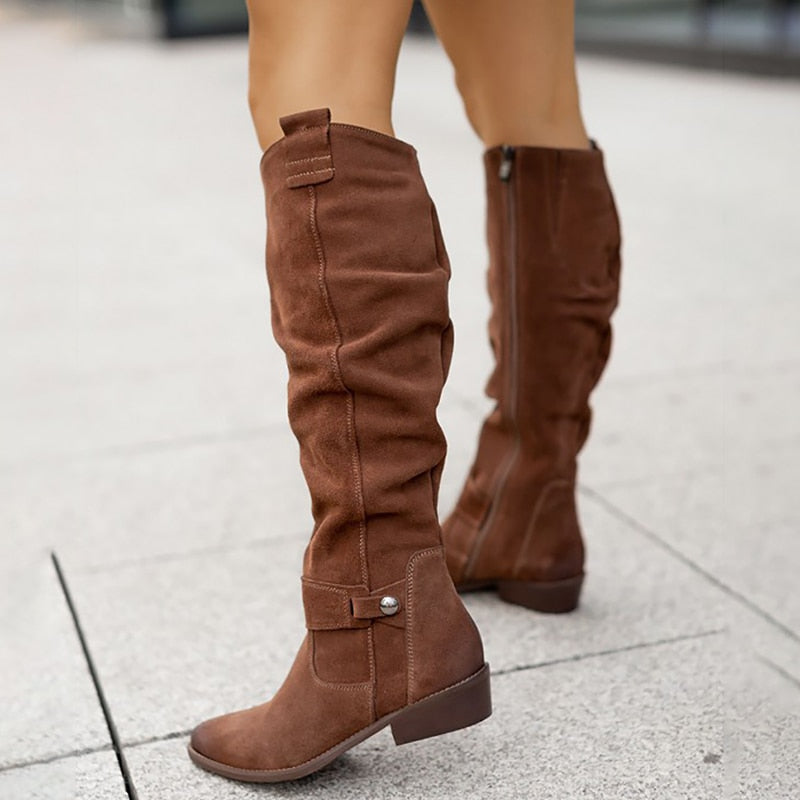 AuraBarcelona™ Lina | Botas de ante cómodas y cálidas para mujeres