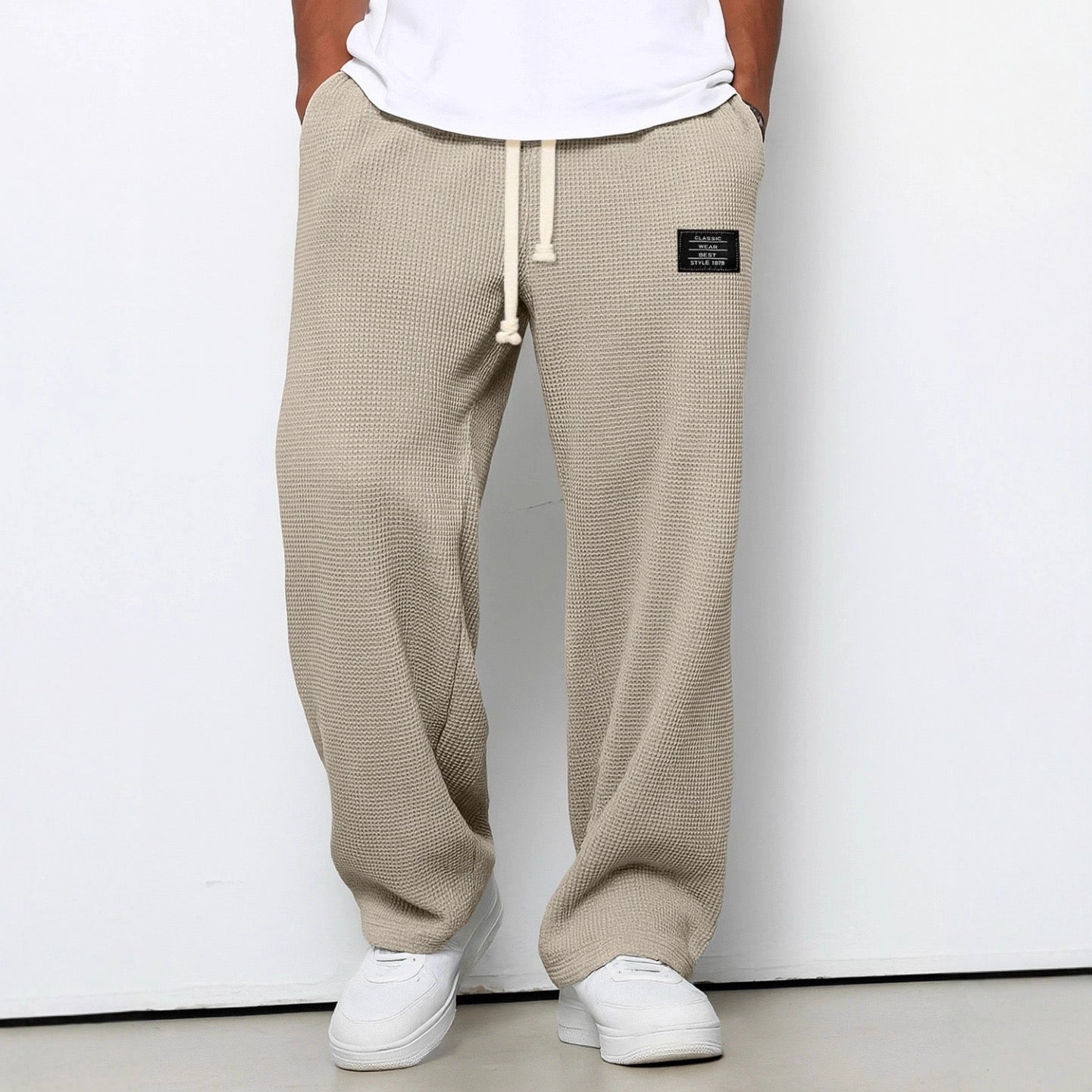 AuraBarcelona™ | PANTALONES DE PIERNA ANCHA Y CINTURA AJUSTABLE