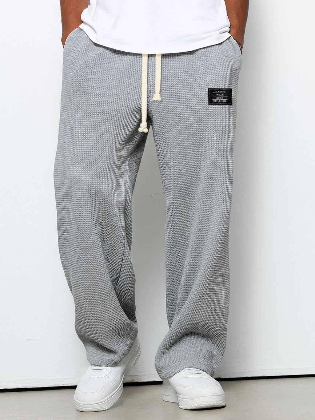 AuraBarcelona™ | PANTALONES DE PIERNA ANCHA Y CINTURA AJUSTABLE