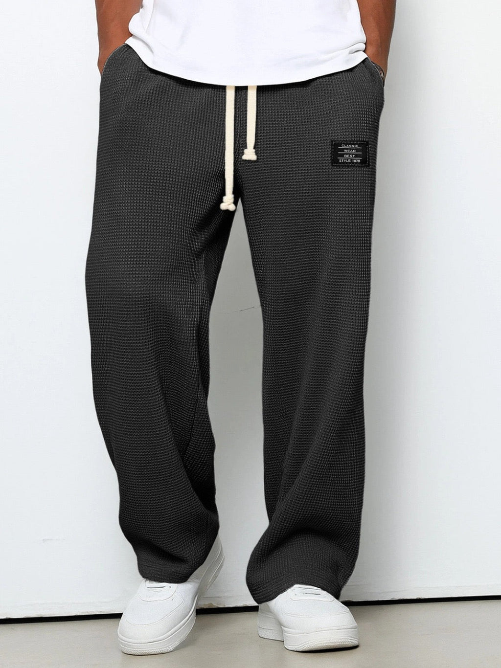 AuraBarcelona™ | PANTALONES DE PIERNA ANCHA Y CINTURA AJUSTABLE