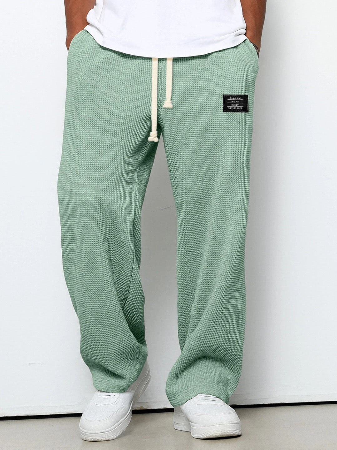 AuraBarcelona™ | PANTALONES DE PIERNA ANCHA Y CINTURA AJUSTABLE