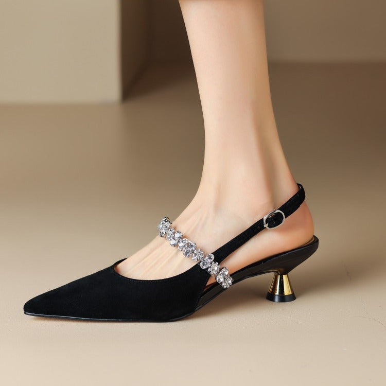 AuraBarcelona™ Zapatos de Tacón Bajo Elegantes Crysel
