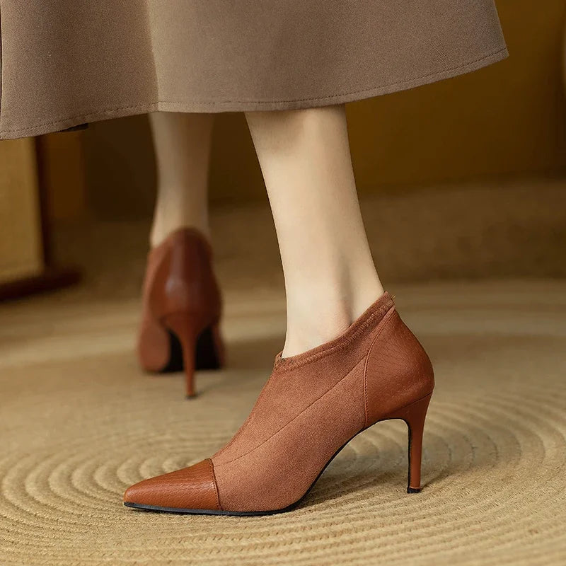 AuraBarcelona™ Tacones de Cuero Genuino Veronica