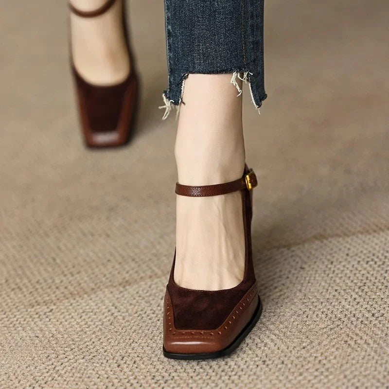 AuraBarcelona™Tacones de Elegancia Terrosa