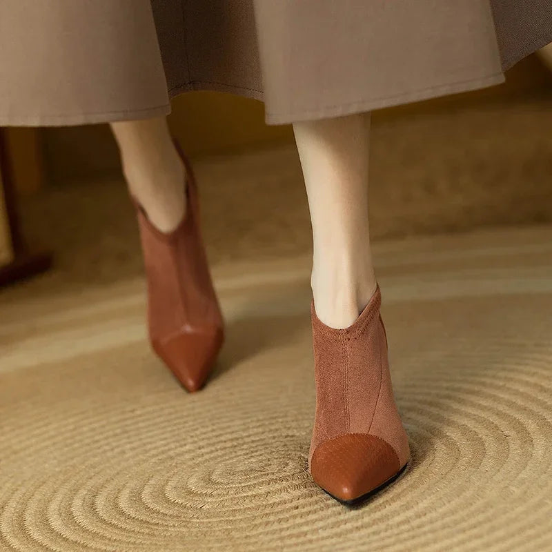 AuraBarcelona™ Tacones de Cuero Genuino Veronica