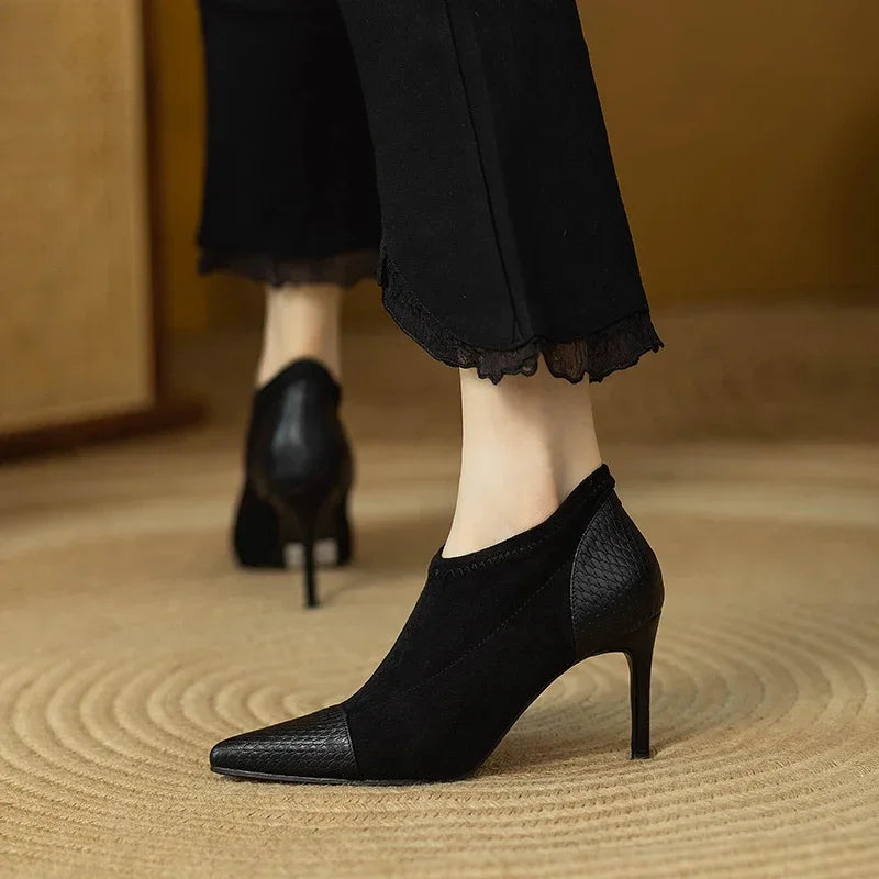 AuraBarcelona™ Tacones de Cuero Genuino Veronica