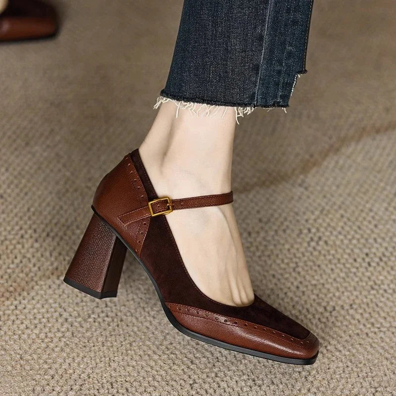 AuraBarcelona™Tacones de Elegancia Terrosa