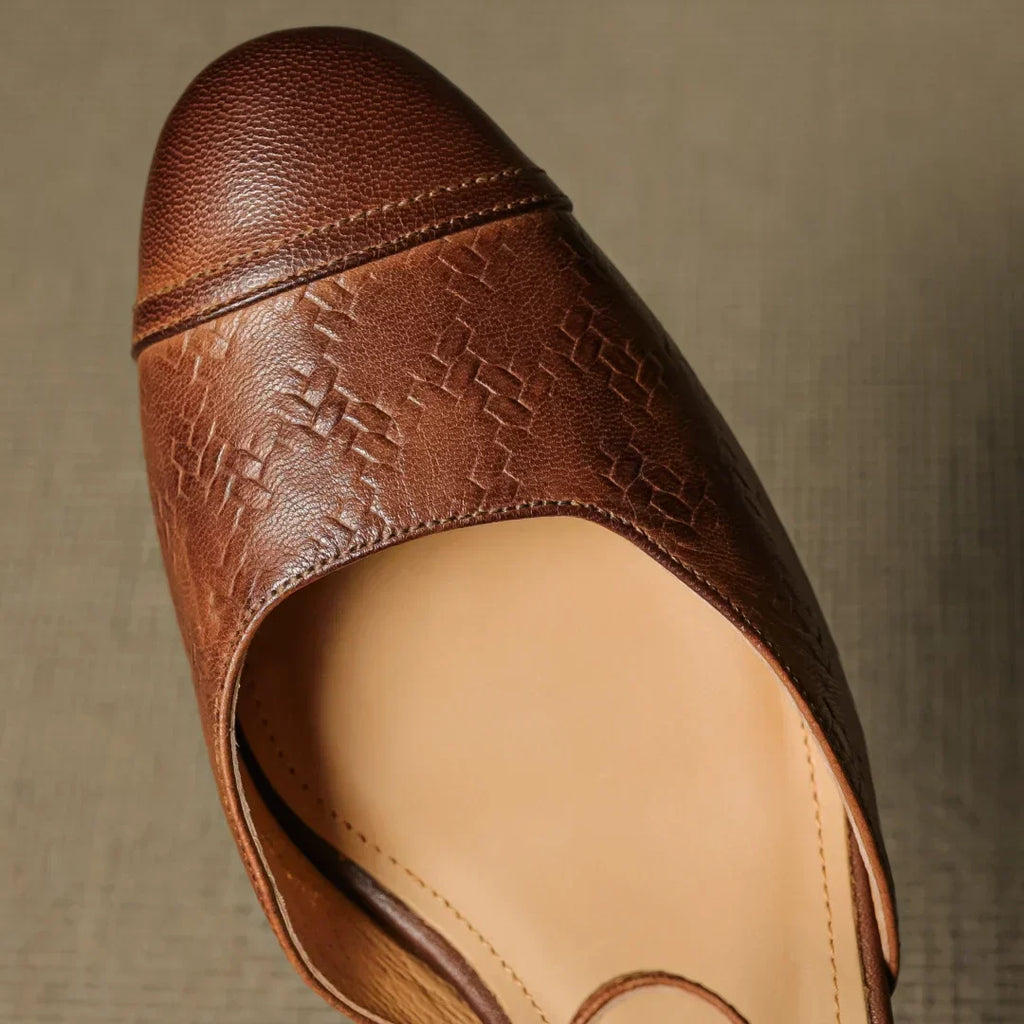 AuraBarcelona™ Tacones de Cuero Auténtico Valery