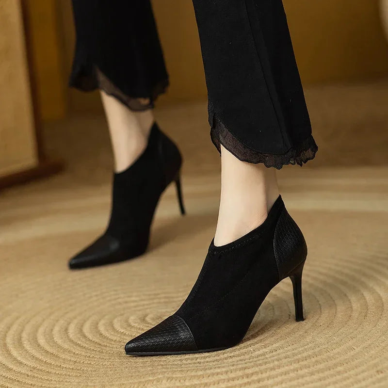 AuraBarcelona™ Tacones de Cuero Genuino Veronica