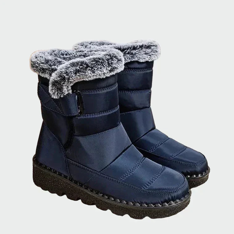 AuraBarcelona™ Jimena | Botas Cálidas Con Forro De Peluche Azul Marino
