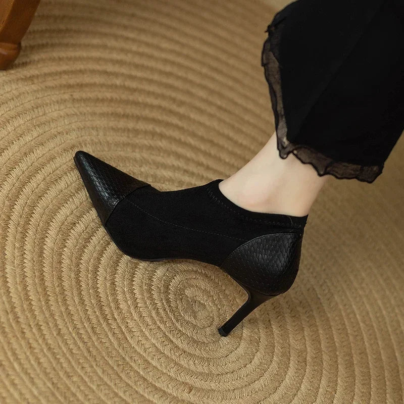 AuraBarcelona™ Tacones de Cuero Genuino Veronica