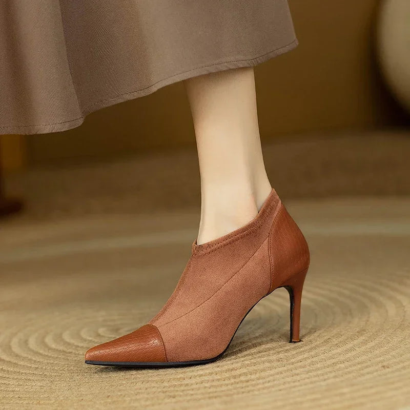 AuraBarcelona™ Tacones de Cuero Genuino Veronica