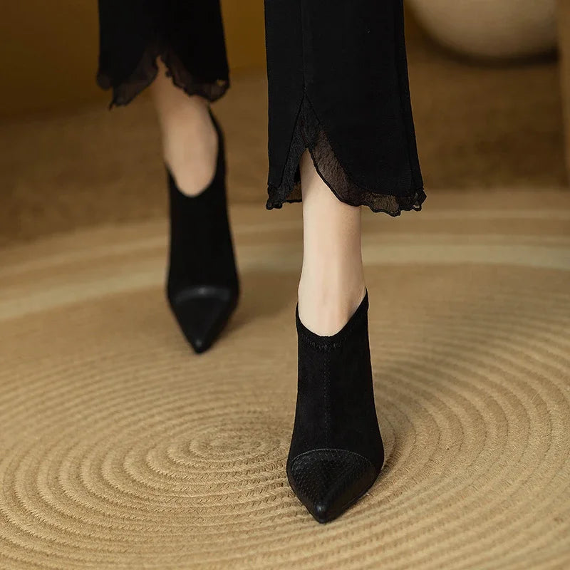 AuraBarcelona™ Tacones de Cuero Genuino Veronica