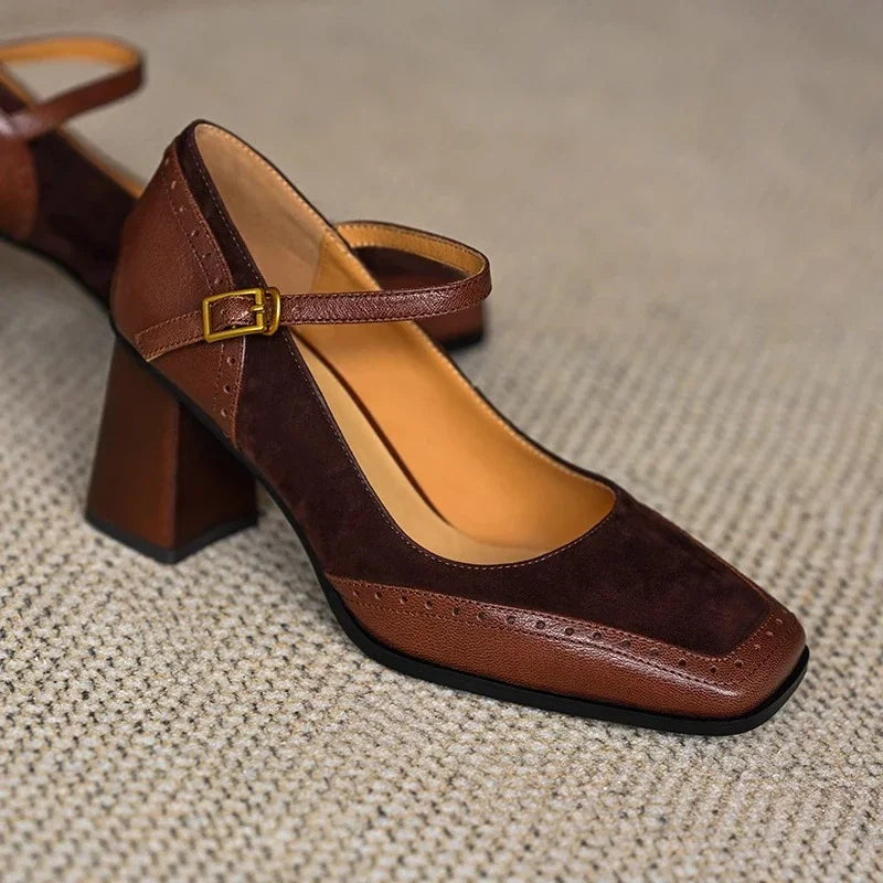 AuraBarcelona™Tacones de Elegancia Terrosa