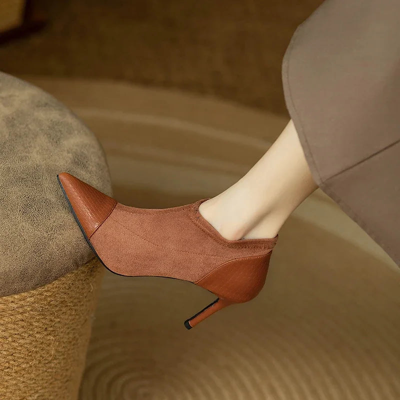 AuraBarcelona™ Tacones de Cuero Genuino Veronica