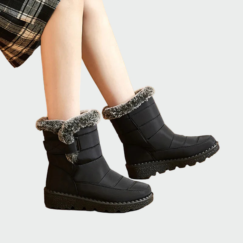 AuraBarcelona™ Jimena | Botas Cálidas Con Forro De Peluche Azul Marino
