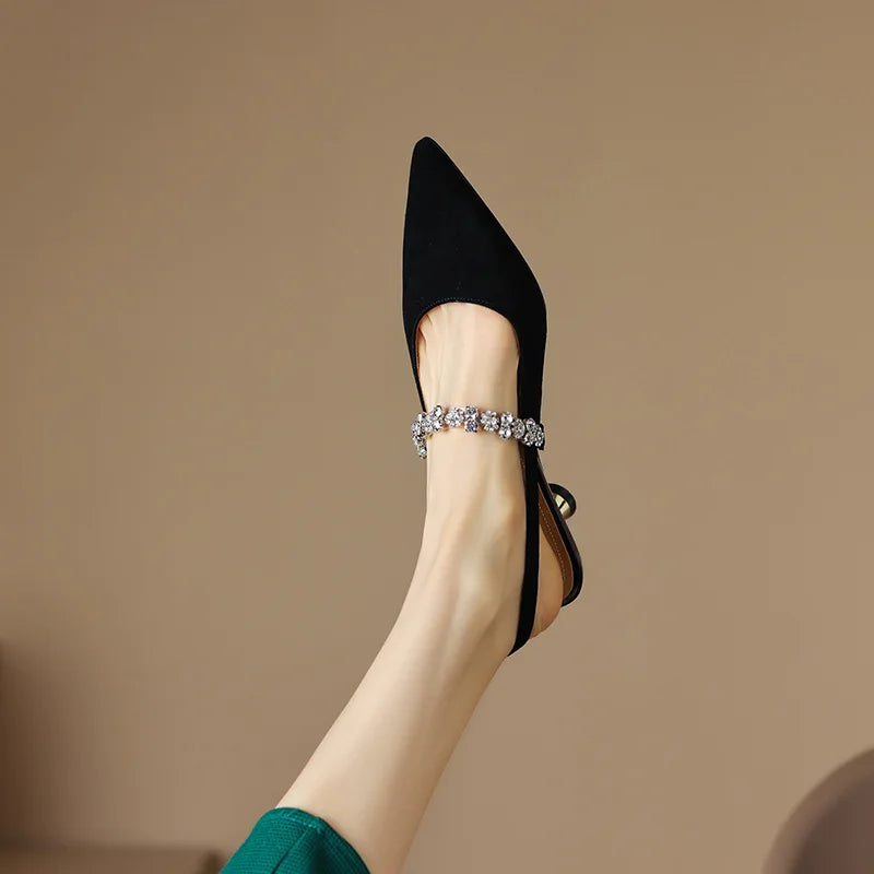 AuraBarcelona™ Zapatos de Tacón Bajo Elegantes Crysel