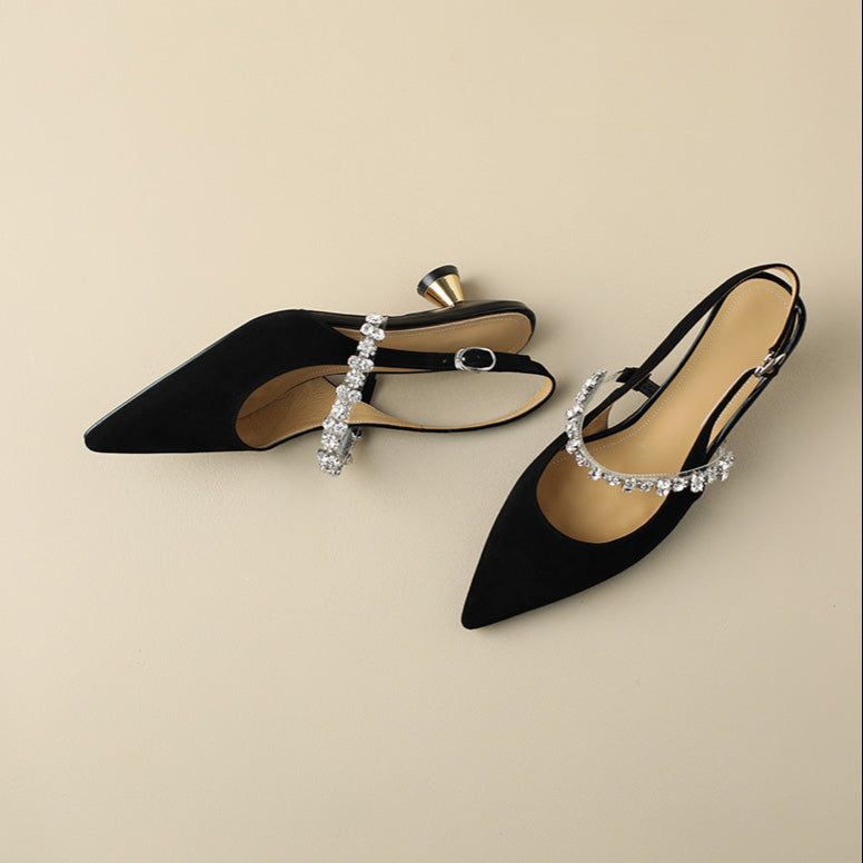 AuraBarcelona™ Zapatos de Tacón Bajo Elegantes Crysel