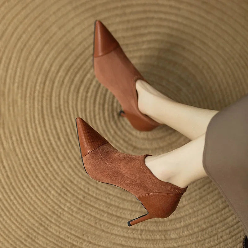 AuraBarcelona™ Tacones de Cuero Genuino Veronica