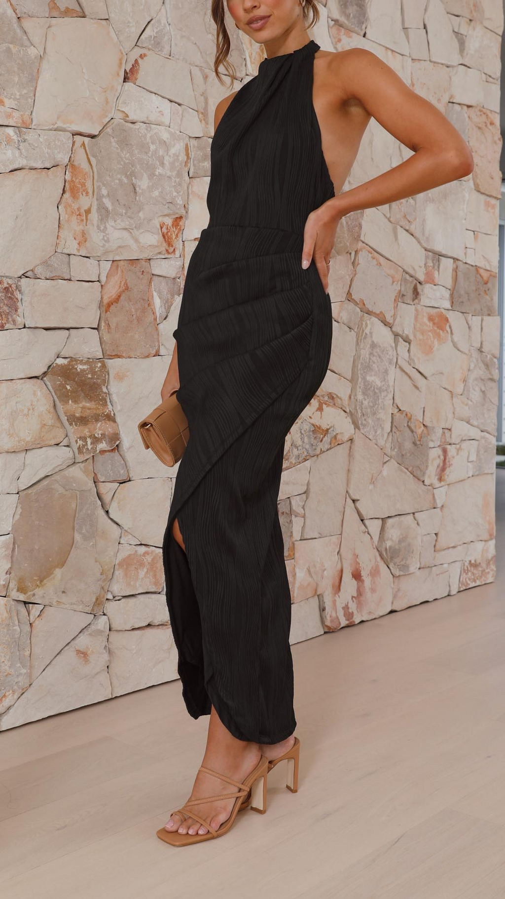 AuraBarcelona™ Salima | Vestido plisado sofísticado