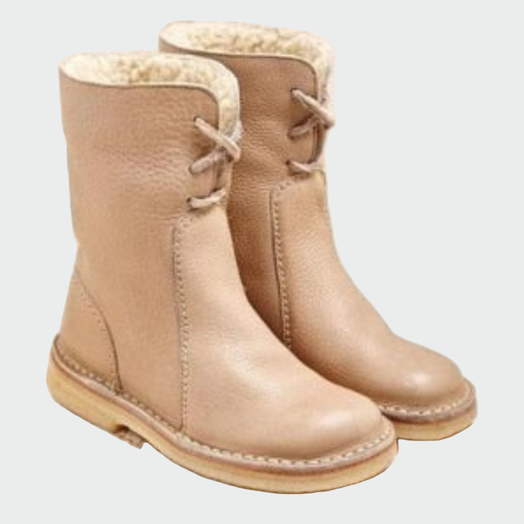 AuraBarcelona™ Alba | Botines De Cuero Impermeables Con Forro De Lana