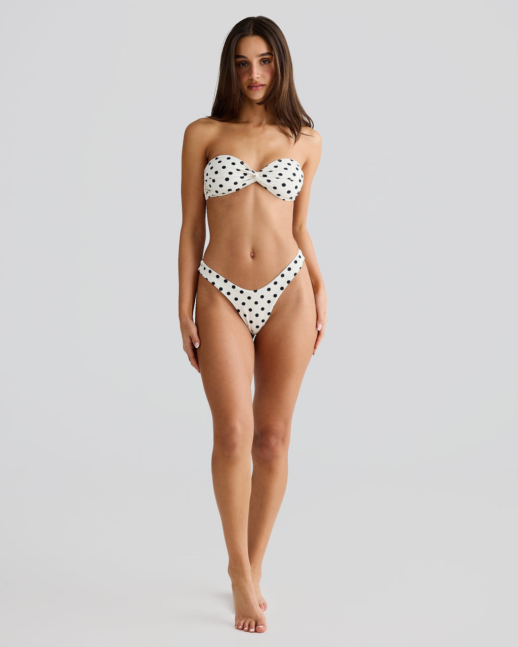 AuraBarcelona™ Positano Top Ivory Polka