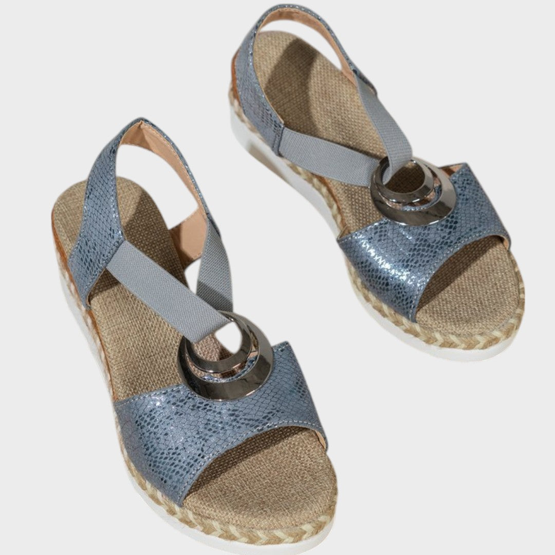 AuraBarcelona™ Emma | Sandalias ortopédicas con tacón de cuña